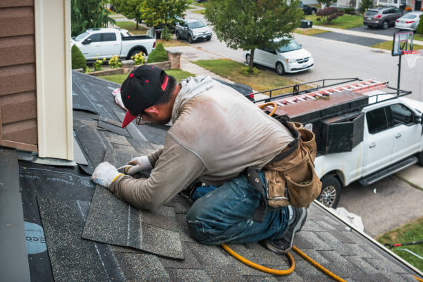 Professional Flat Roof Repair technician working in Lyons, TX